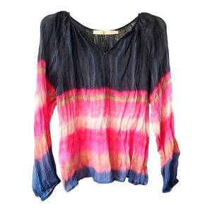 Marie Oliver Silk‎ tie dyed bell sleeve blouse
